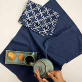 Indigo Swirl 100% Cotton Dish Towel Set of 2 - ellementry